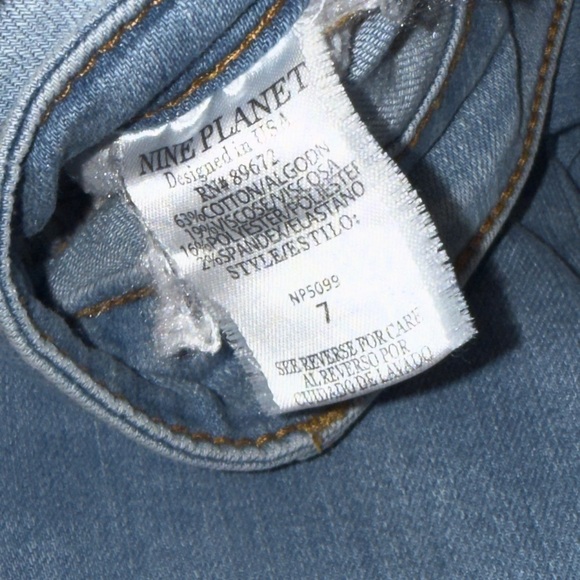 Nine Planet Skinny Jeans Size 7 Light Wash Blue Denim Stretch Womens - Picture 4 of 6